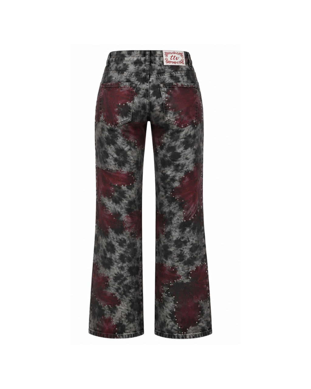 Aesia Cheetah Print Studded Jeans (PRE-ORDER)